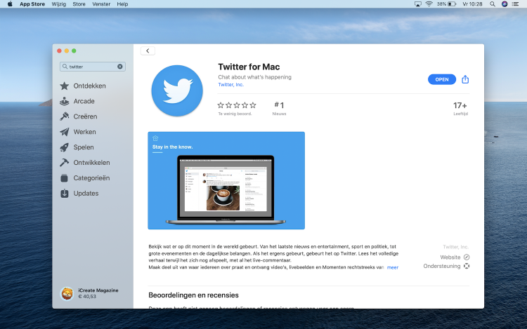 twitter pour Mac